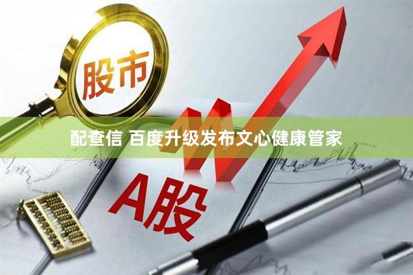 配查信 百度升级发布文心健康管家