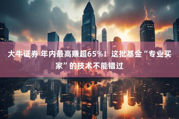 大牛证券 年内最高赚超65%！这批基金“专业买家”的技术不能错过
